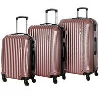 ENOVA SEVILLA ABS set kofera 3 / 1 sa 4 tockica rose gold