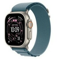 APPLE Watch Ultra 3 Cellular 49mm Natural Titanium Case with Light Blue Alpine Loop - Medium mewm4se / a