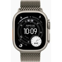 APPLE Watch Ultra 3 Cellular 49mm Natural Titanium Case with Natural Titanium Milanese Loop - Medium mewy4se/a