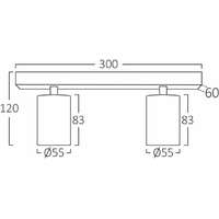 BRAYTRON BRY-BETA-SRQ_2-BLC-GU10-SPOTLIGHT