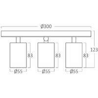 BRAYTRON BRY-BETA-RND_3-GLD-GU10-SPOTLIGHT
