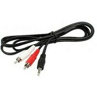 E-GREEN Kabl Audio 3.5mm stereo - 2xRCA M/M 5m crni
