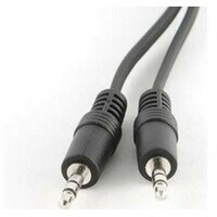 E-GREEN Kabl Audio 3.5mm stereo - 3.5mm stereo M/M 5m crni