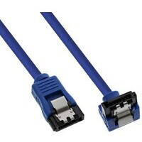 E-GREEN Kabl S-ATA data 0.5m pod uglom, sa Metalnim kopcama-plavi