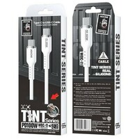 WEKOME Kabl 3.1 USB tip C M/M 1.2m, za Superbrzo punjenje 100W/480Mbps, Silicon Soft, beli WDC-11