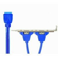 GEMBIRD CC-USB3-RECEPTACLE Dual USB 3.0 receptacle on bracket