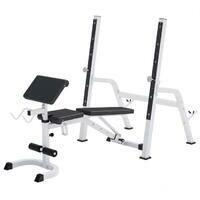 GORILLA SPORTS Benc klupa sa stalkom za sipku (Bela)