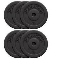 GORILLA SPORTS Set tegova oblozenih plastikom 30 kg (6 x 5 kg)