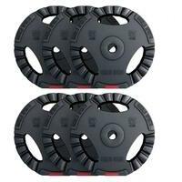 GORILLA SPORTS Set plasticnih tegova sa rukohvatima (6 x 5 kg)