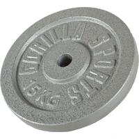 GORILLA SPORTS Teg od livenog gvozdja (15 kg / Srebrni)