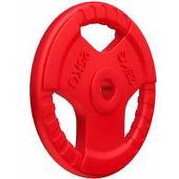 GORILLA SPORTS Gumirani olimpijski teg (25 kg  /  Crveni)