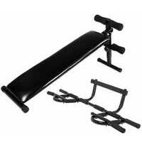 GORILLA SPORTS Kosa klupa za trbusnjake + Multifunkcionalno zidno vratilo