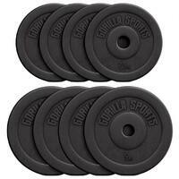 GORILLA SPORTS Set tegova oblozenih plastikom 30 kg (4x2,5 + 4x5 kg)