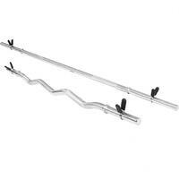 GORILLA SPORTS Duga ravna 170 cm + EZ sipka 120 cm sa oprugama