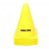 GORILLA SPORTS Set od 10 cunjeva za trening (17 cm  /  Zuti)