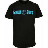 GORILLA SPORTS Sportska majica Gorilla Sports (M  /  Crna-Neon tirkizna)
