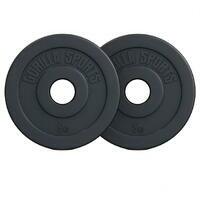GORILLA SPORTS Set plasticnih olimpijskih tegova 10 kg (2 x 5 kg)