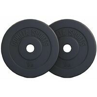 GORILLA SPORTS Set plasticnih olimpijskih tegova 30 kg (2 x 15 kg)