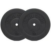 GORILLA SPORTS Set tegova oblozenih plastikom 30 kg (2 x 15 kg)