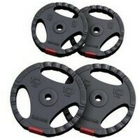 GORILLA SPORTS Set plasticnih tegova sa rukohvatima (2 x 5 kg, 2 x 10 kg)