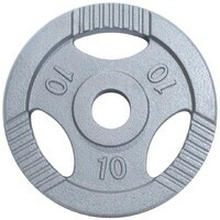 GORILLA SPORTS Teg od livenog gvozdja 10 kg (50 mm u sivoj boji)