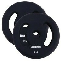 GORILLA SPORTS Set od 2 gumirana tega 30 mm (2 x 5 kg)