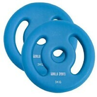 GORILLA SPORTS Set od 2 gumirana tega 30 mm (2 x 3 kg)