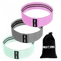 GORILLA SPORTS Set od 3 tekstilne elasticne trake za vezbanje