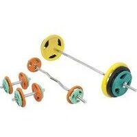 GORILLA SPORTS Duga sipka + EZ sipka + Gumirani diskovi + 2 Bucice (ukupno 108 kg)