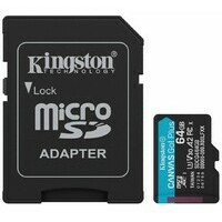 KINGSTON SDCG4, CanvasGo!Plus MicroSD 64GB + adapter, UHS-I, Class 10