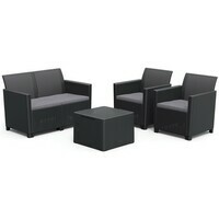 KETER Claire 2 seater sa box stolom grafit 