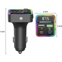 KETTZ FM Transmiter i Punjac Floyd – 2×USB QC3.0 + Type-C PD30W, LED