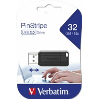 VERBATIM PINSTRIPE 32GB BLACK 