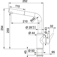 FRANKE URBAN-D CRNA 115.0595.091