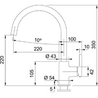 FRANKE LINA-XL CRNA 115.0626.020