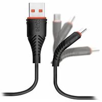 S-LINK crni Data kabl Micro USB 1,2m 3A