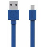 ALLOCACOC Flat USB kabl microUSB 1.5m plavi 10452BL/USBMBC