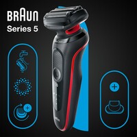 BRAUN SHAVER 51-R1200s RED EURO